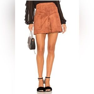 BCBG faux suede skirt